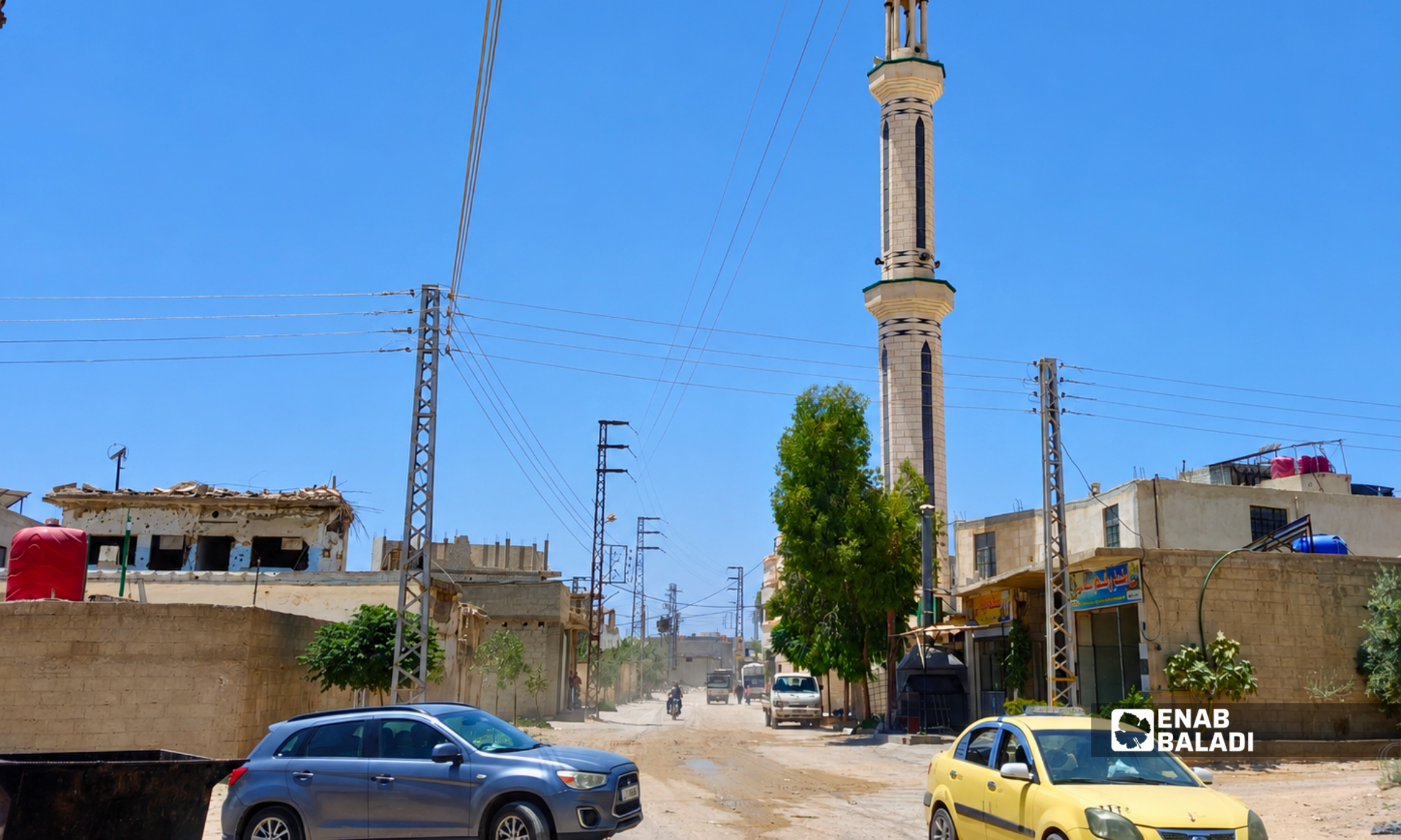 محيط جامع الفارس في مدينة داريا 