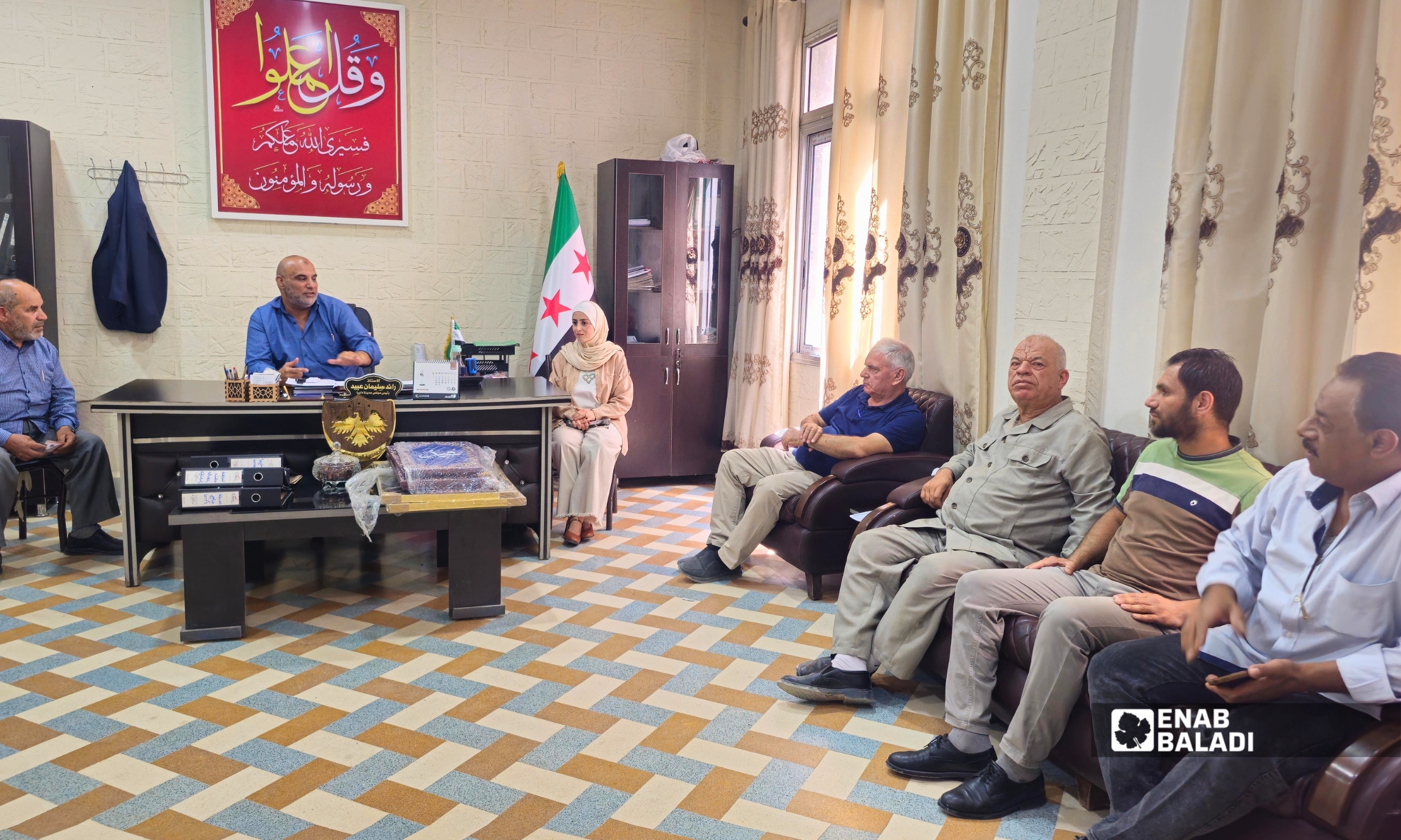 اجتماع لجنة أهالي الخليج مع رئيس بلدية داريا