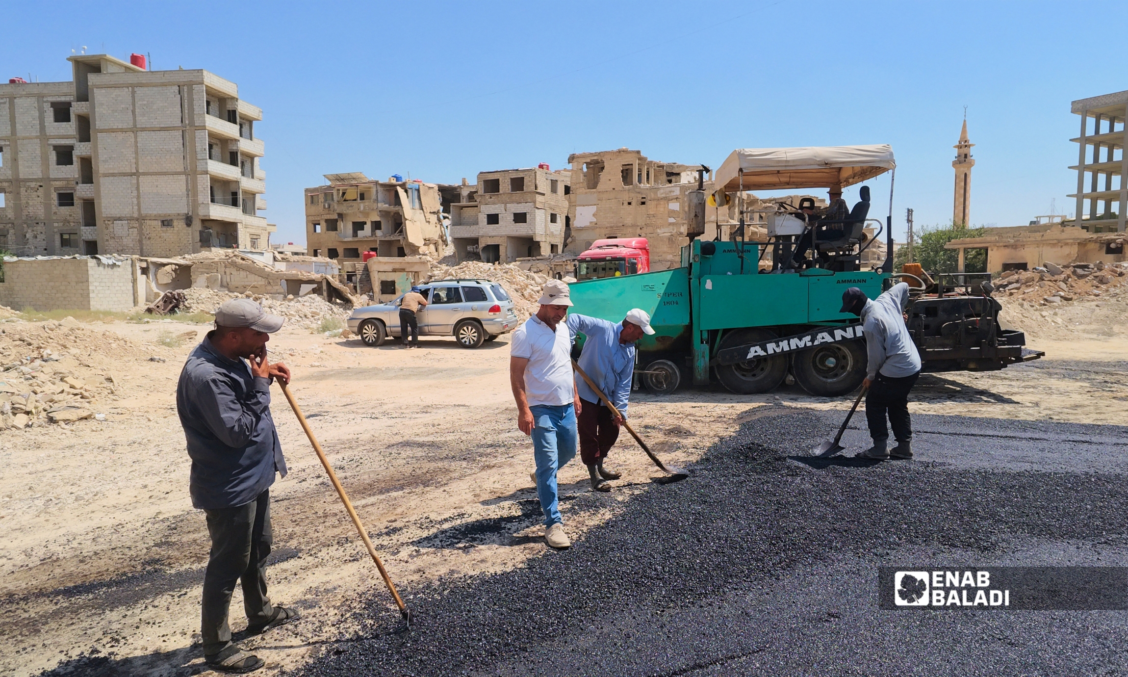 قسم الإسعاف المُعاد تأهيله وأعمال تزفيت الطريق المحيط بمشفى داريا الوطني