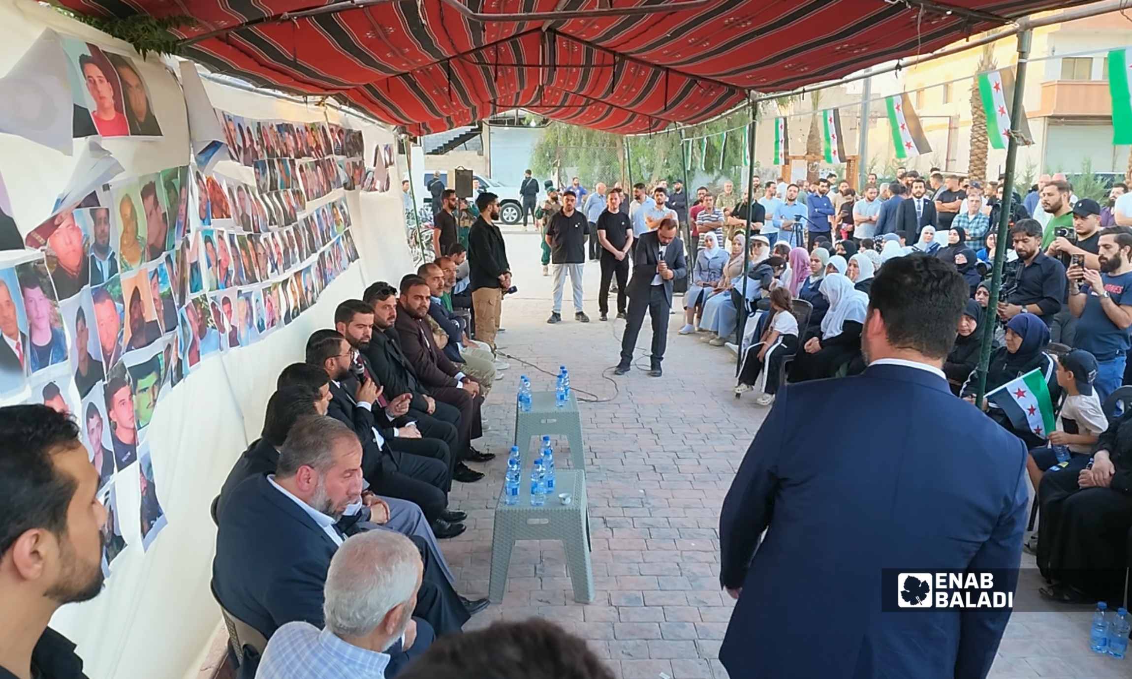 جانب من فعالية حول العدالة الانتقالية في الذكرى الرابعة عشرة لمجزرة داريا الكبرى