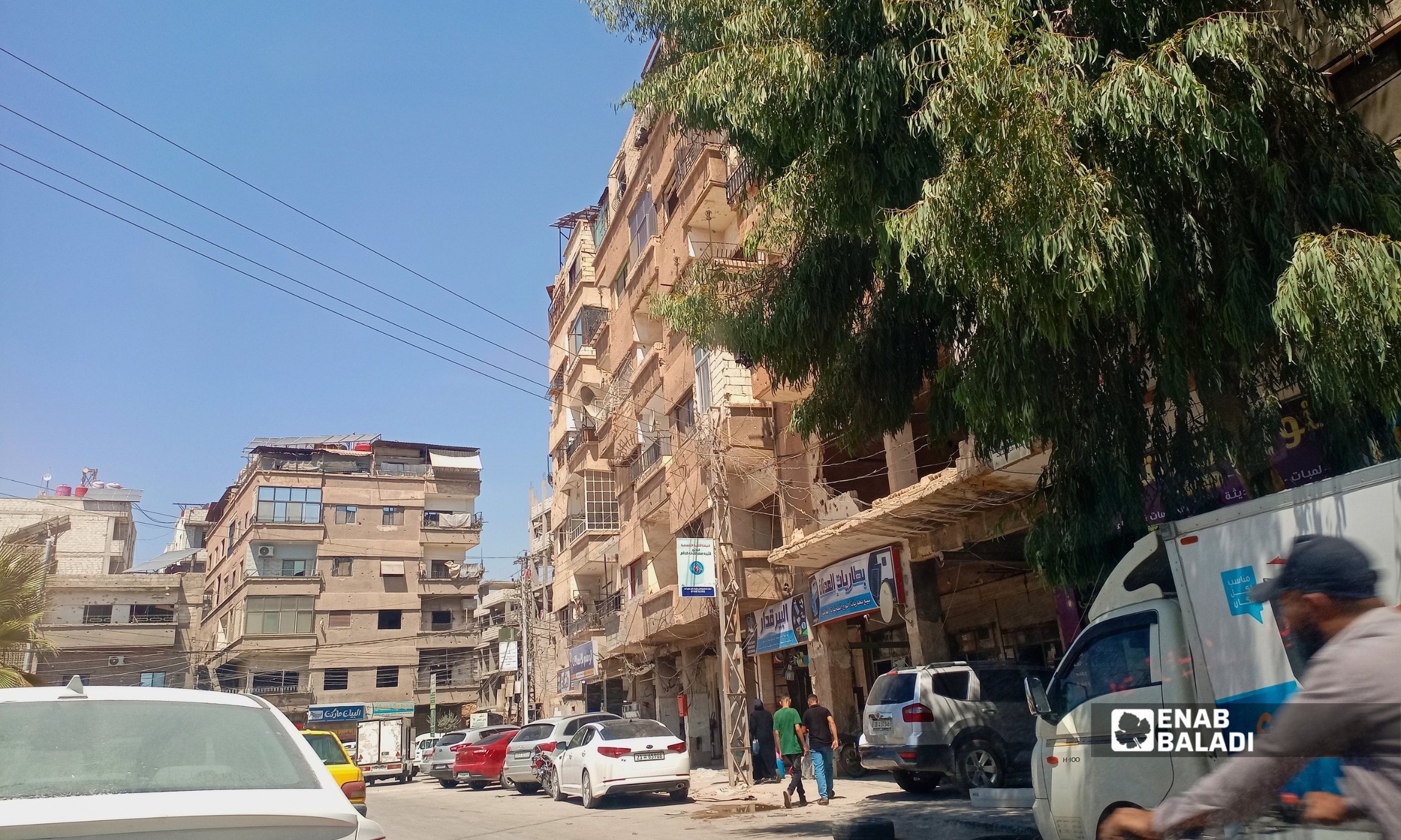 شبكة الكهرباء بالقرب من مستوصف داريا