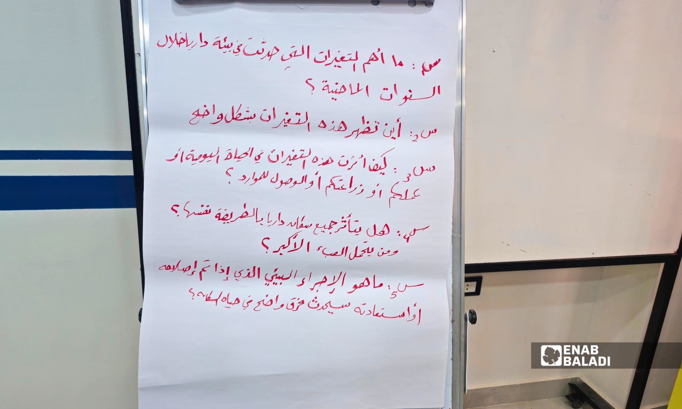 جلسة حوارية حول الأحوال البيئية في داريا بمركز «فكر وبناء»