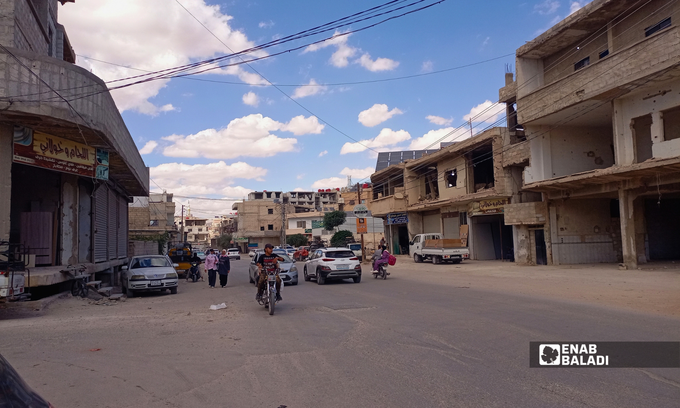 محيط جامع أبو سليمان في داريا.. مياه الشبكة لا تكفي والسكان يشترون من الصهاريج 11 المنطقة المقابلة لجامع أبو سليمان الديراني في داريا