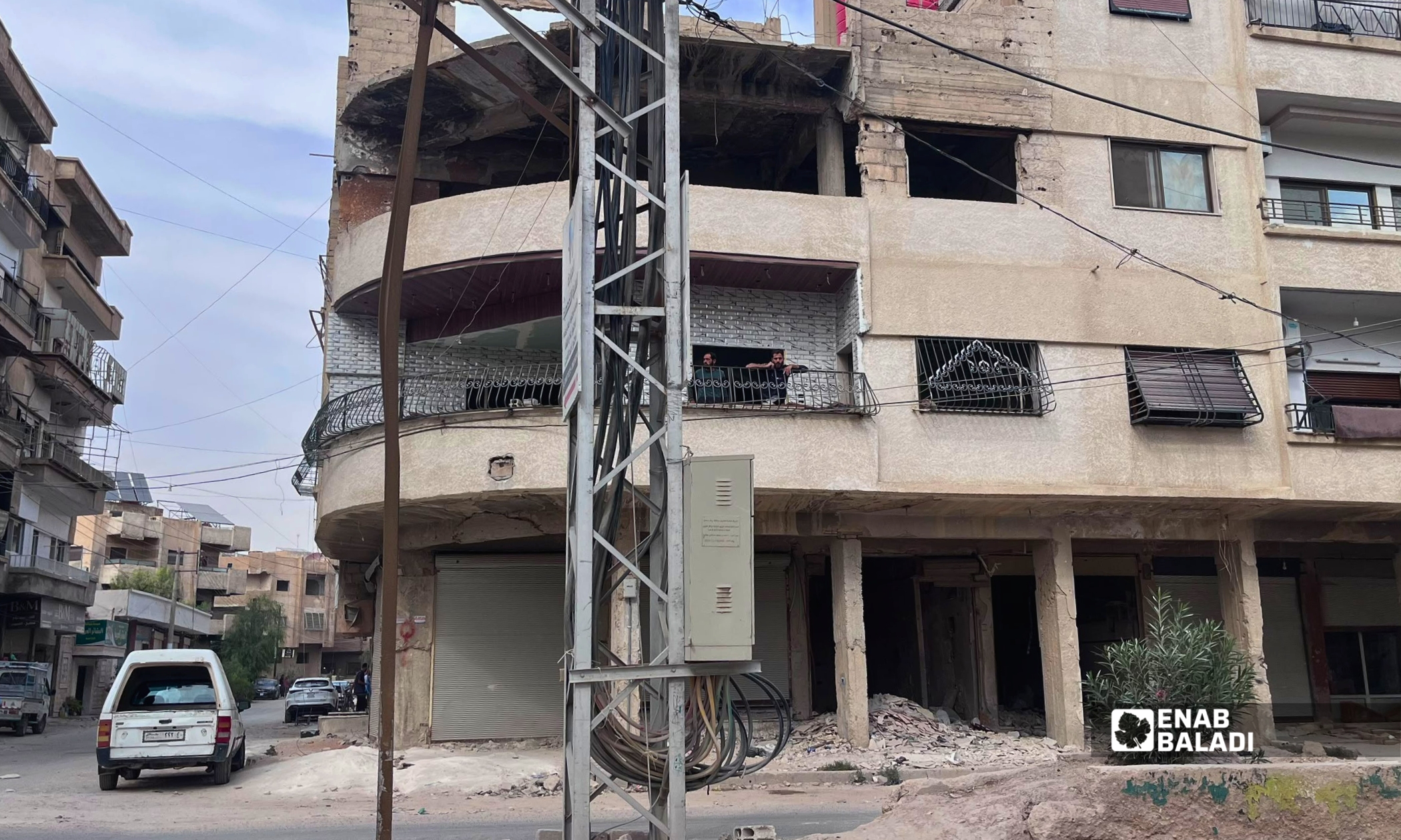 شارع المعضمية في داريا بعد تعطل محولة الكهرباء المغذية للمنطقة