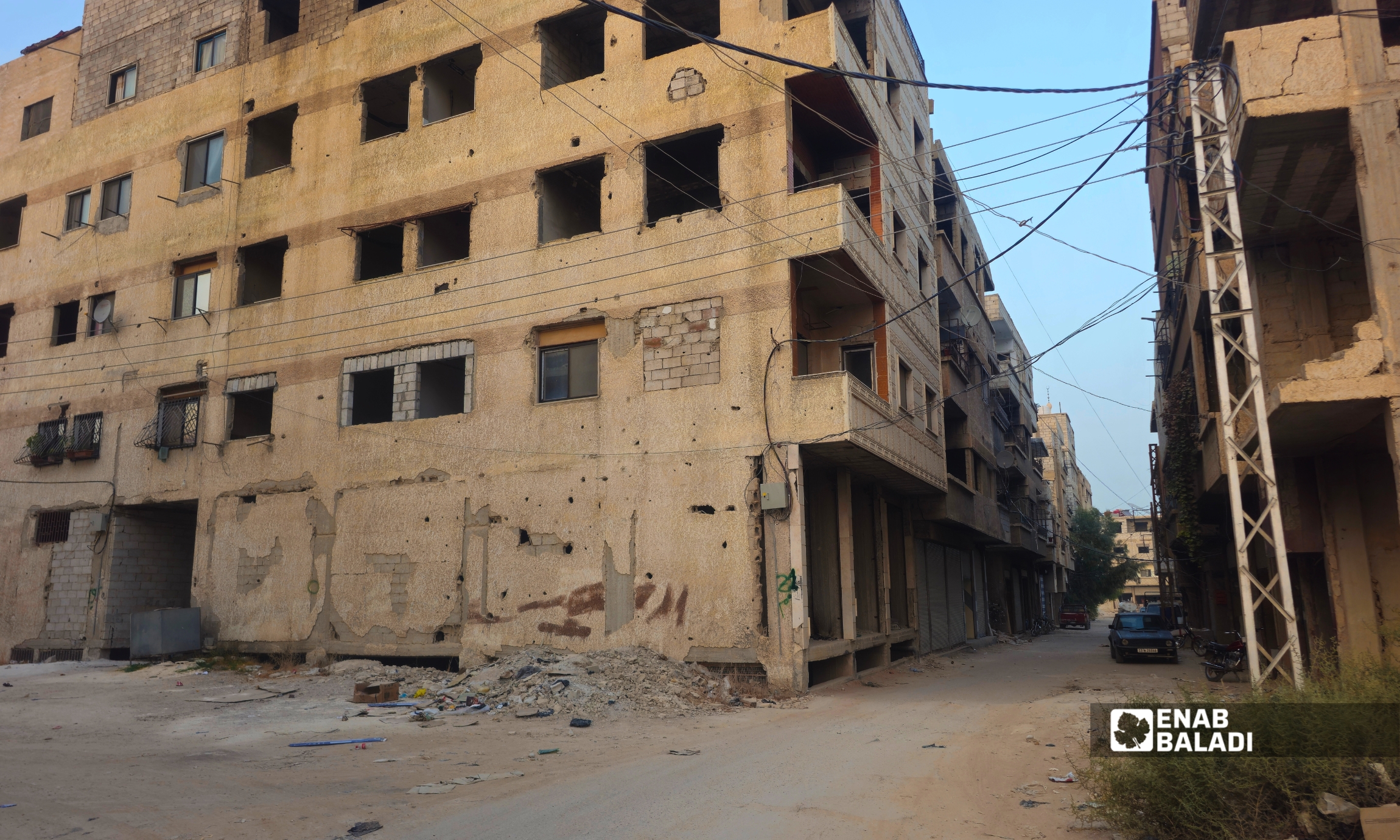 محيط جامع المصطفى بمدينة داريا