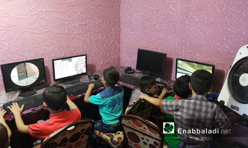 "Toyor Al-Jannah" (Birds of Heaven) a basement for games during Eid time in eastern Ghouta – Thursday, June 7th (Enab Baladi)