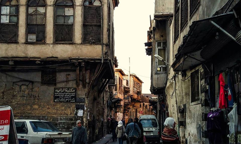 Al-Hajjaj Palace in the commercial district of Damascus, 14 November 2016 (Lens of a Damascene Youth, Facebook)