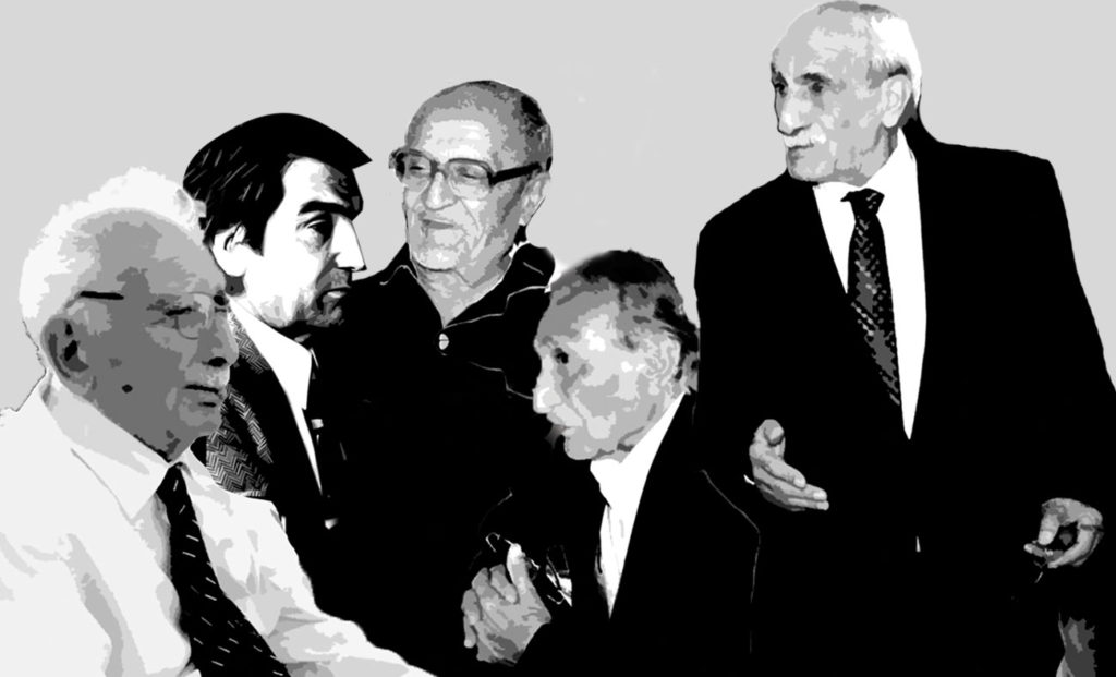 A group of politicians who contributed to the formation of the first Kurdish party (modified by Enab Baladi)