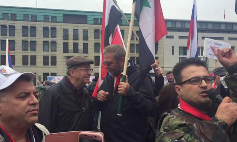 Al-Assad’s supporters organize a march in Berlin – October 1, 2016 (YouTube)