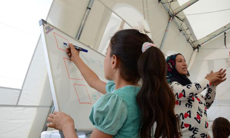 A Syrian girl trained at Kawa camp, northern Iraq (UNICEF)