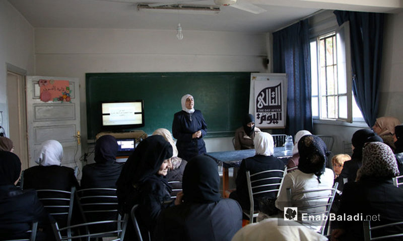 From the legal and political awareness campaign in eastern Ghouta - November 2017 (Enab Baladi)