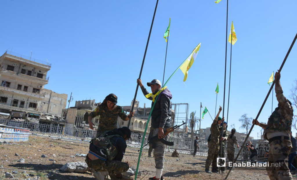 Syrian Democratic Forces after they entered Raqqa - October 19, 2017 (Enab Baladi)