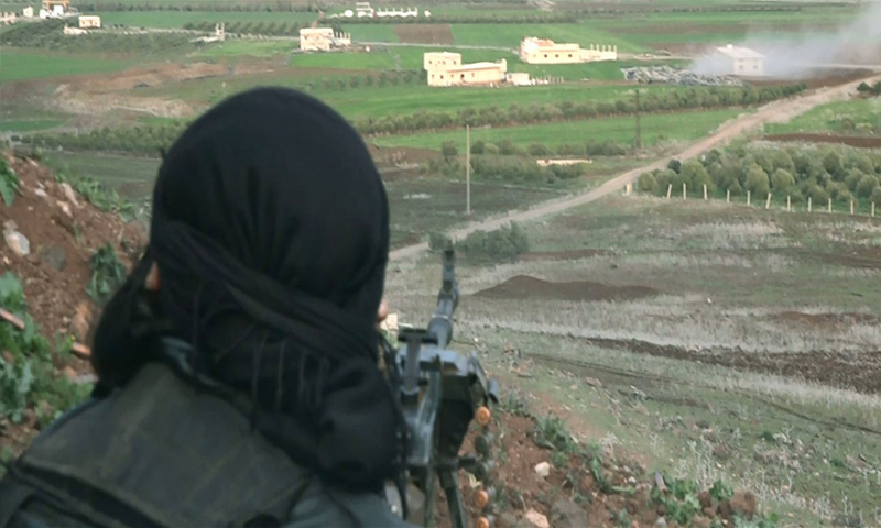 Expressive: A fighter from "Khalid Army" during clashes with the "Free Army" west of Daraa - March 2017 (Army of Khalid)