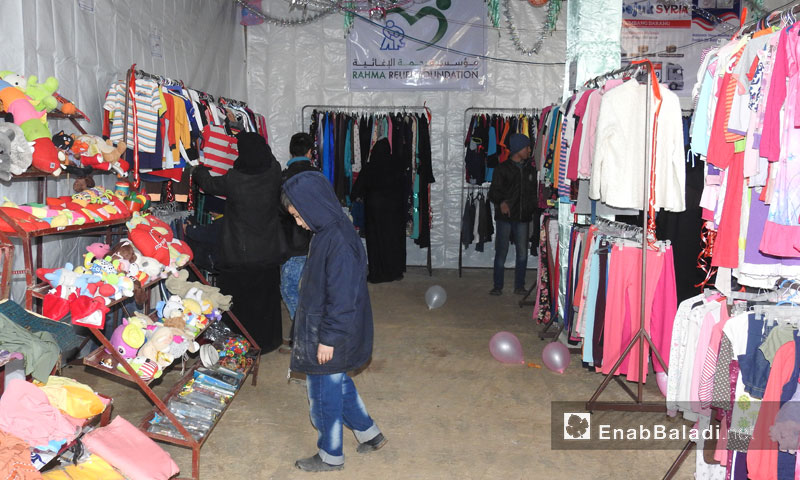 A clothes fair in the northern countryside of Aleppo – 28 February 2018 (Enab Baladi)