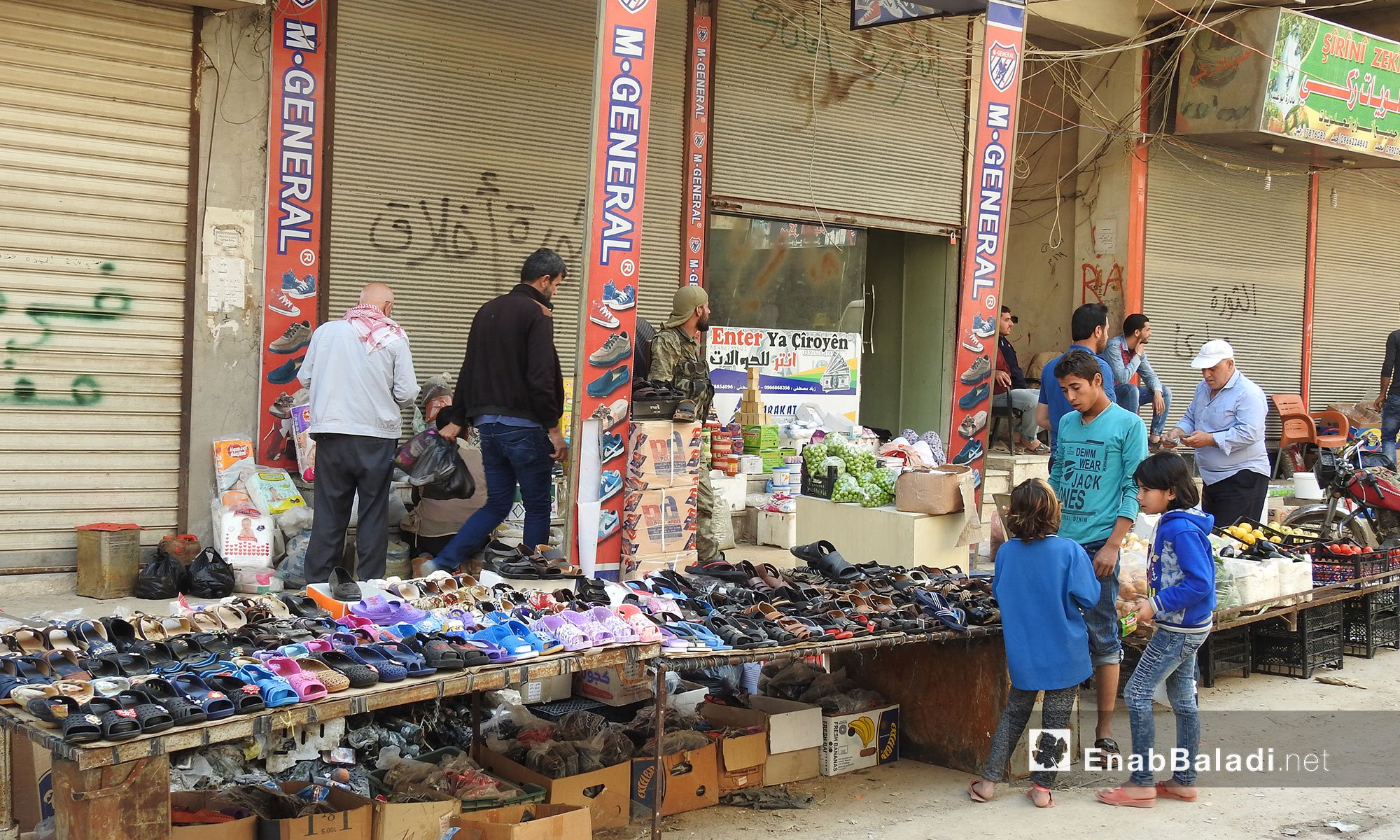 Markets in the city of Afrin, Northern Aleppo – April 25. 2018 (Enab Baladi)