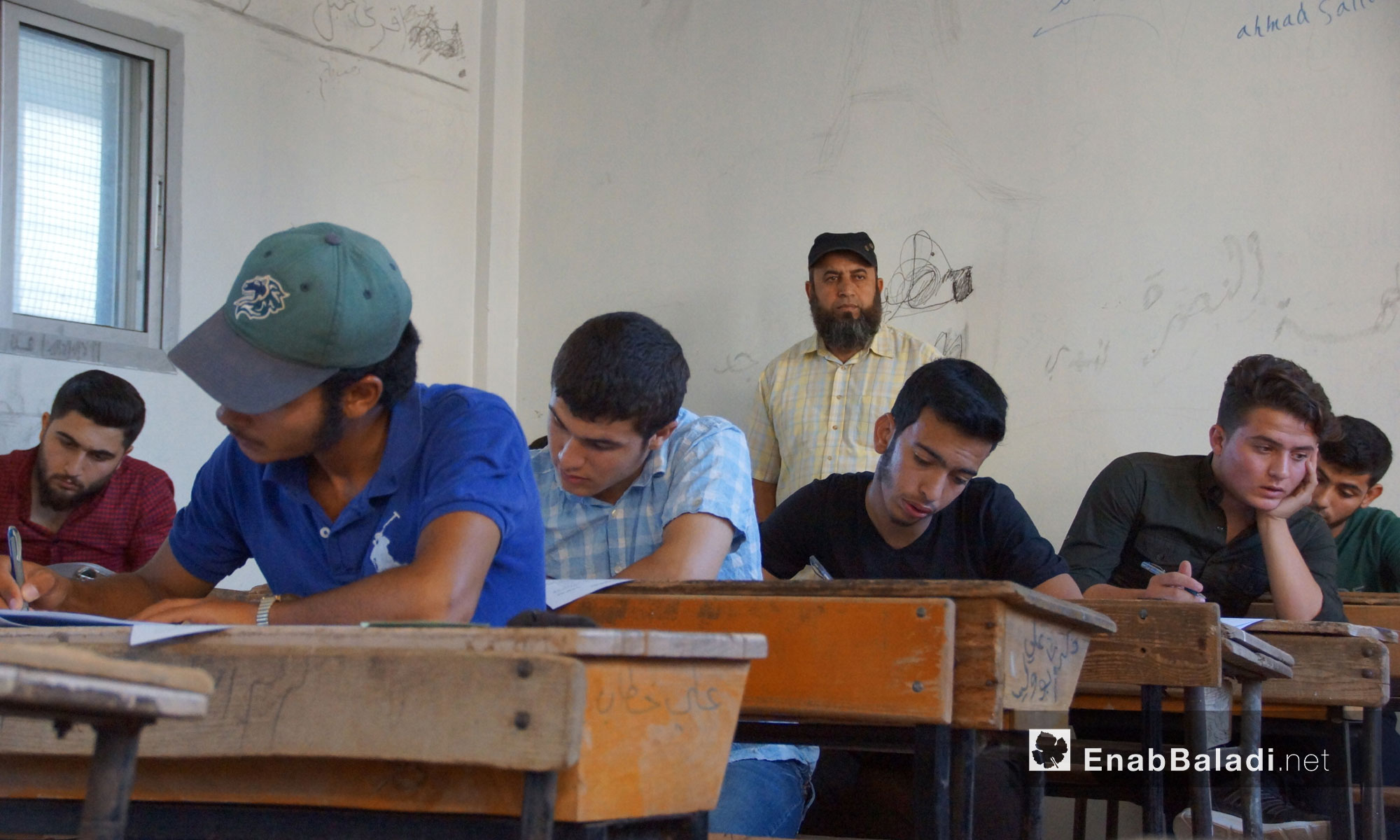 Preparatory and secondary school exams in the “Free” Hama Education Directorate’s schools in rural Hama – June 19, 2018 (Enab Baladi)
