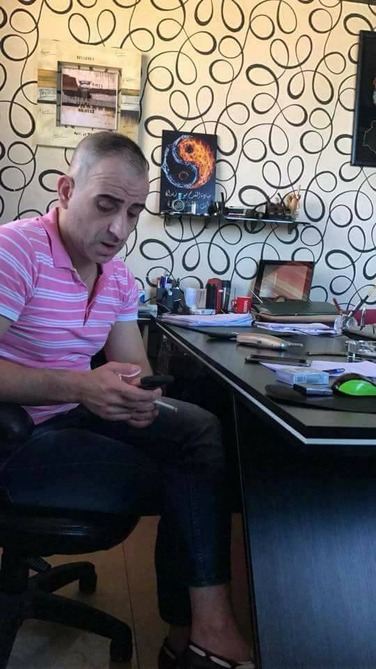 Somar Zidan at his office (Facebook)