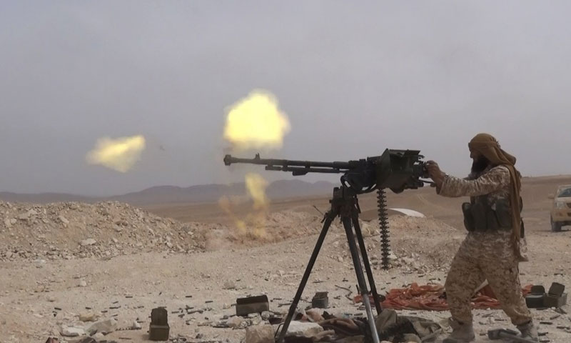 ISIS fighter during the military confrontations in Deir ez-Zor –  October 2018 (Amaaq)