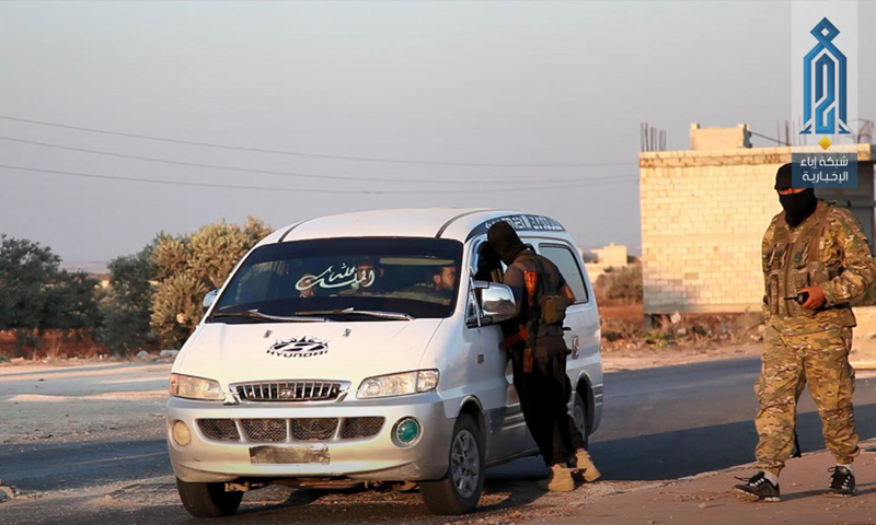 “Hay'at Tahrir al-Sham” checkpoint in the city of Sarmin, eastern rural Idlib – July 16 (Ebaa)