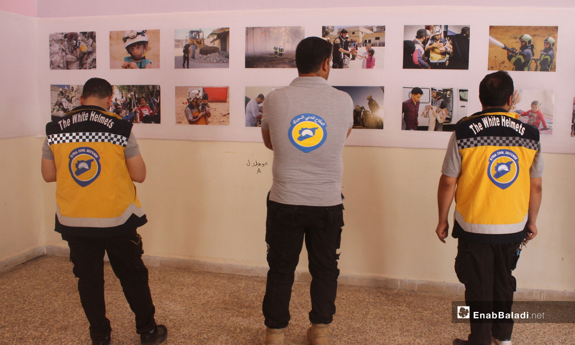Civil Defense members in a campaign for the rehabilitation of roads in Afrin city – August 1, 2018 (Enab Baladi)

