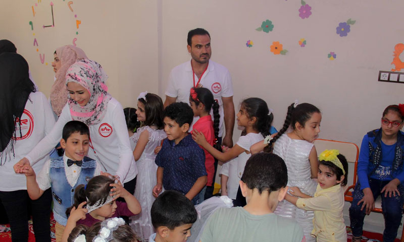 Psychological support at “SWAKON” Skills Development Center for people with disabilities – August 24, 2018 (Syrian Agency for Rescue)