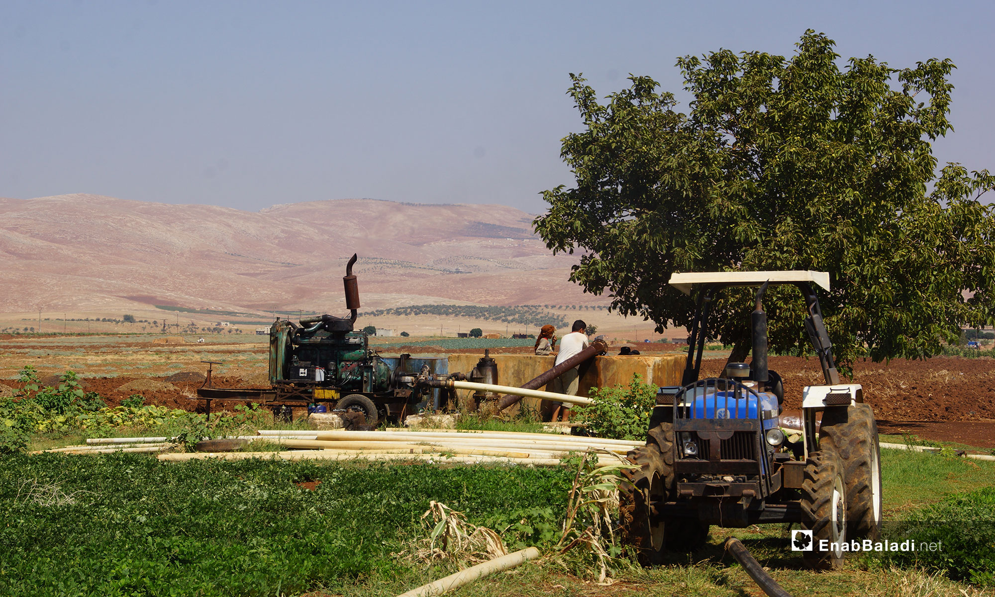 A water pump in a farm in rural Hama – August 29, 2018 (Enab Baladi)
