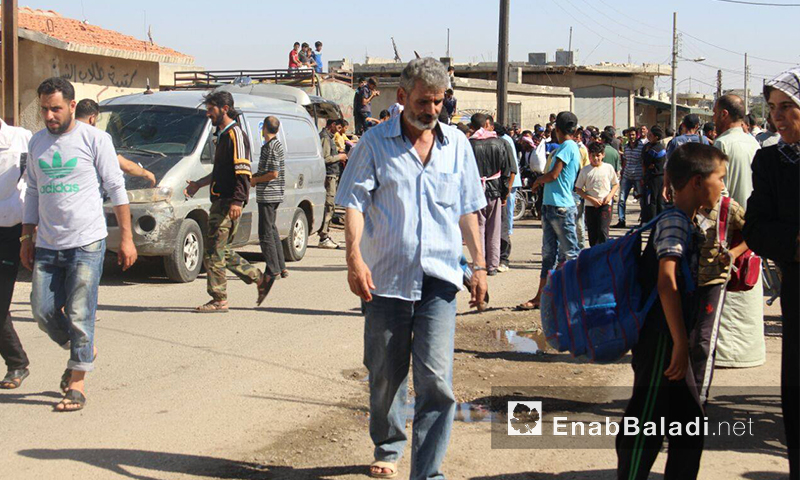 Expressive- The displaced people of the villages of Qazhal and Um al-Qasef in the Town of Al-Dar al-Kabirah in the northern countryside of Homs – September 2016 (Enab Baladi)