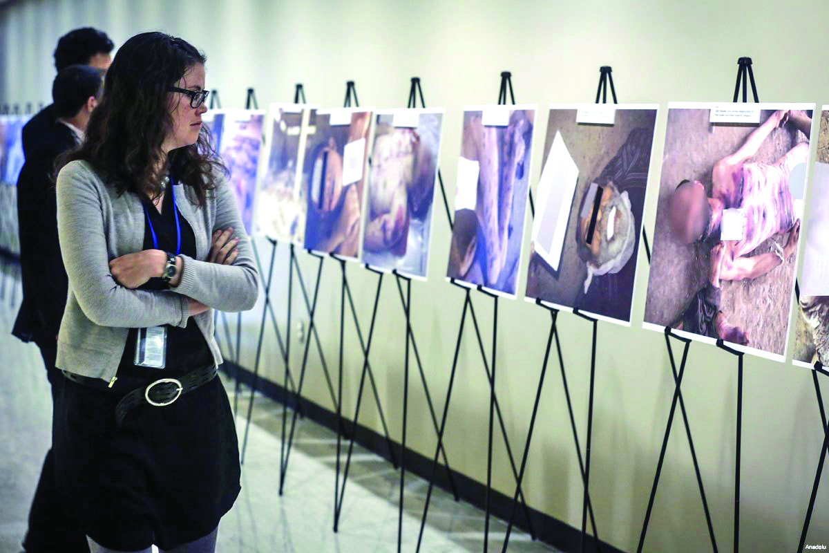 Pictures of Syrian torture victims at the United Nations headquarters in New York – March, 2015 (CNN)