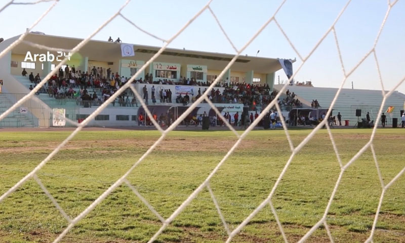 The rehabilitation of the Raqqa Stadium - October 10, 2018 (Marsad al-Raqqa/ Raqqa Observatory)