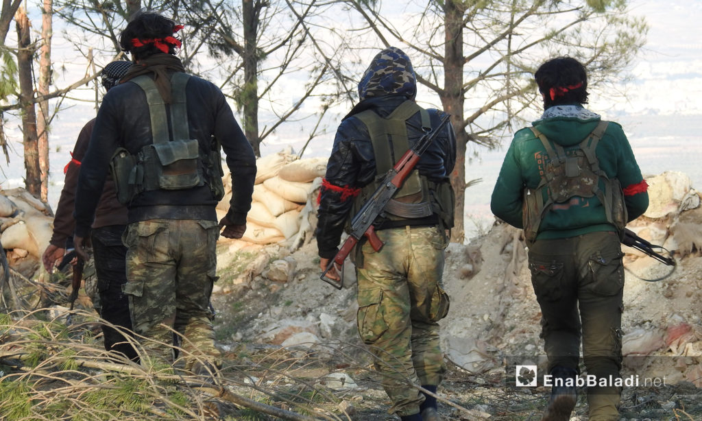  “Free Army” troops during operation “Olive Branch” in Afrin, northern Aleppo – February 1, 2018 (Enab Baladi)