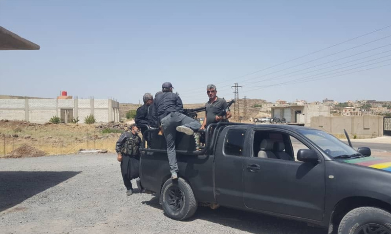 Troops of the “Rijal al-Karamah,” (Men of Dignity), in the city of Duma, eastern rural Sweida – September 25, 2018 (Rijal al-Karamah)