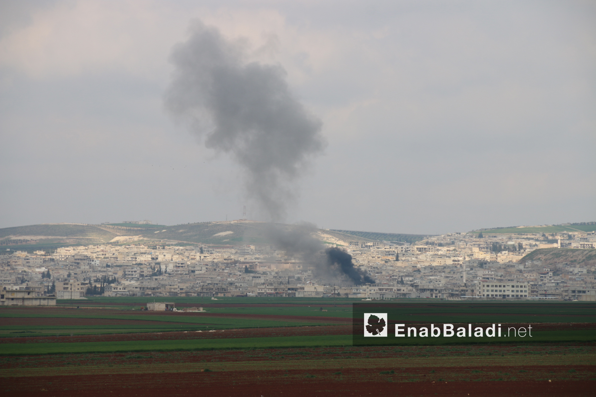 Missile shelling of the city of Khan Shaykhun, southern rural Idlib – February 24, 2019 (Enab Baladi)