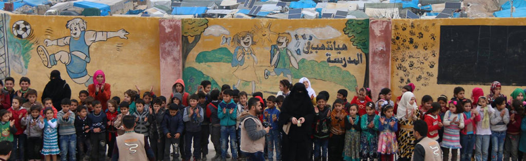 School ceremony in the town of Qah, north of Idlib, February 20, 2019 (UOSSM)