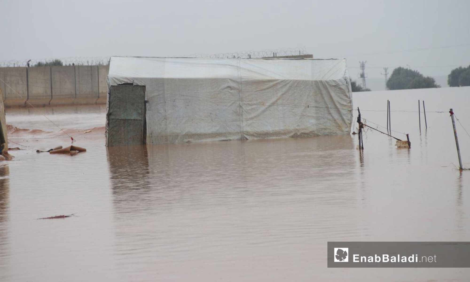 Deluges caused by the massive rains drown the camps of internally displaced people in northern Idlib – March 31, 2019 (Enab Baladi)