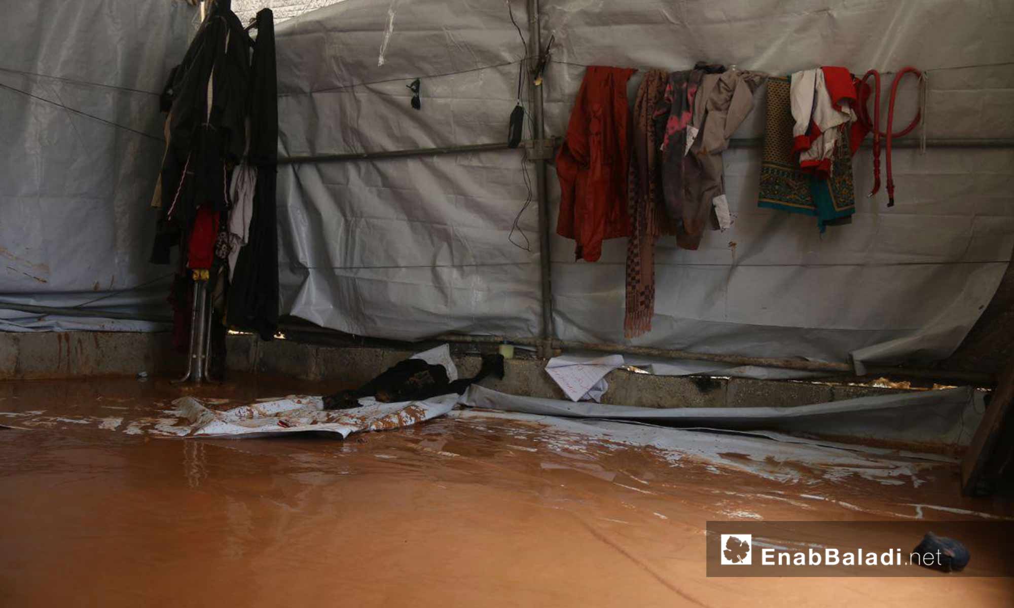 Deluges caused by the massive rains drown the camps of internally displaced people in northern Idlib – March 31, 2019 (Enab Baladi)