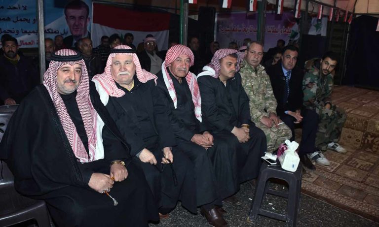 Gathering of a number of tribal and clan dignitaries in the “Homeland Tent” in Aleppo - February 9, 2019 (SANA)
