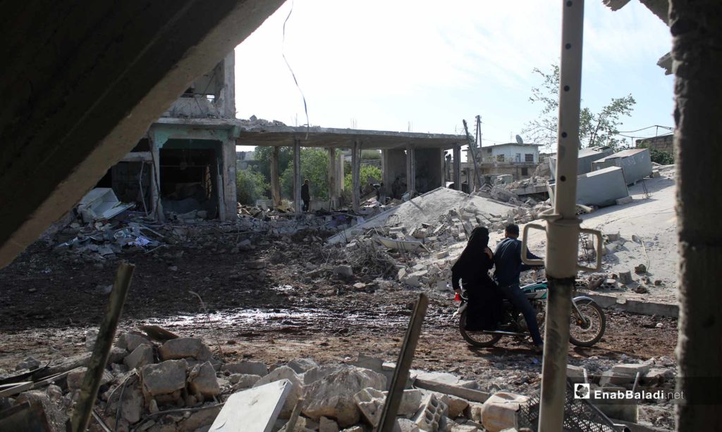 The destruction caused by the shelling of the village of Abadeta, rural Idlib – May 3, 2019 (Enab Baladi)