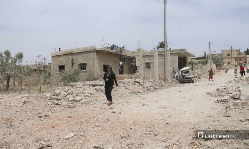 Destruction in the Kafar Aweed town, rural Idlib – May 23, 2019 (Enab Baladi)