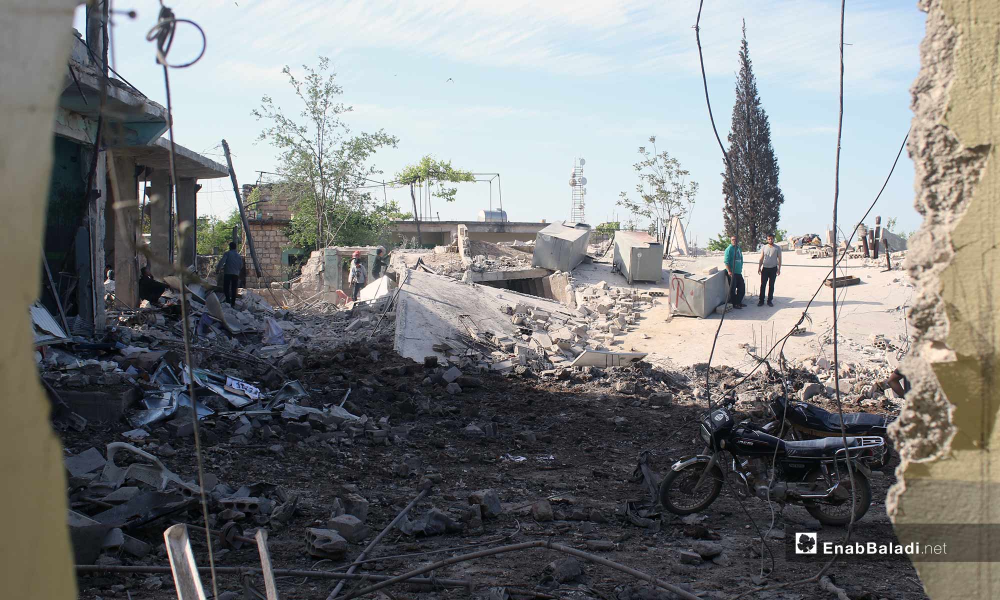 The destruction caused by the shelling of the village of Abadeta, rural Idlib – May 3, 2019 (Enab Baladi)