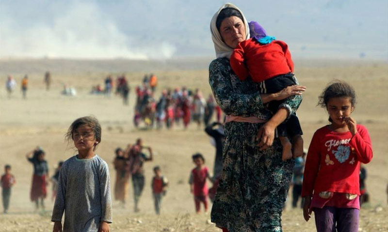 Expulsion of Yazidis from their areas in Syria at the hands of the Islamic State - 2017 (Reuters)