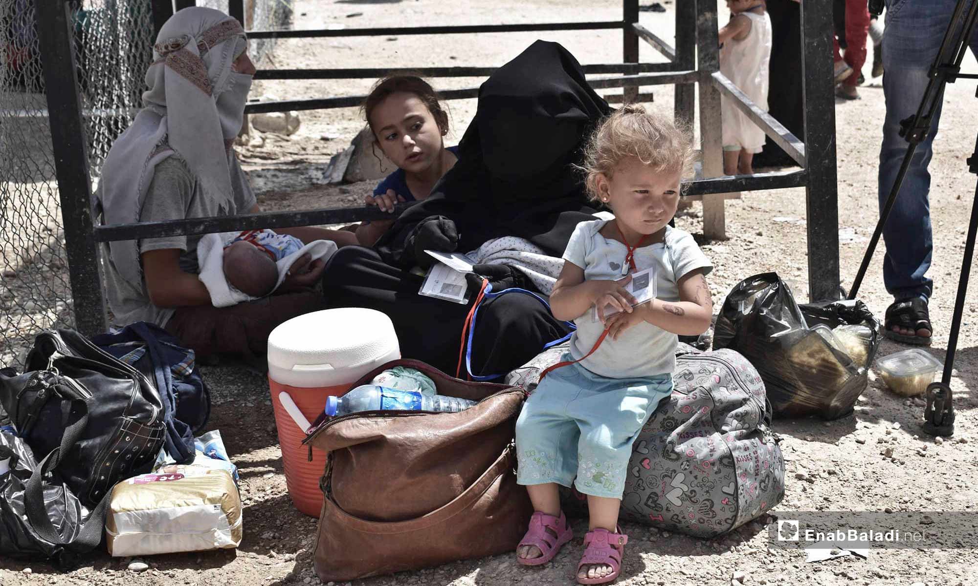 Children in the al-Hawl Camp in rural al-Hasakah, east of the Euphrates – June 25, 2019 (Enab Baladi)