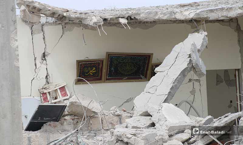 Destruction at the Kafar Aweed village caused by air strikes, rural Idlib – May 31, 2019 (Enab Baladi) 