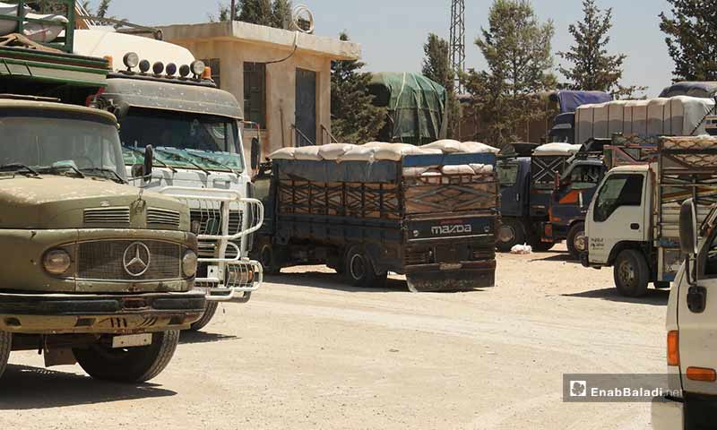 Crops and grains delivered in the city of al-Rai, rural Aleppo – August 2, 2019 (Enab Baladi)