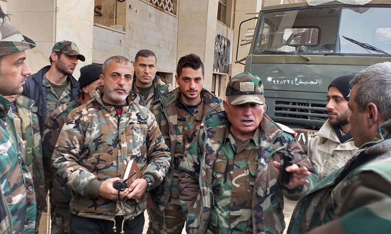 Personnel and officers of the Syrian regime forces – January 2019 (War journalist Mazen Ibrahim)