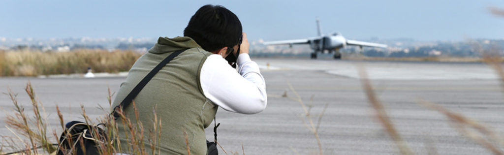 Photographer of foreign news agencies at Khmeimim Air Base in Latakia, 2018 (Russian Defense Ministry)
