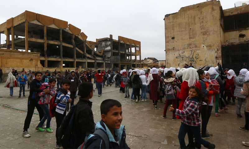 A school in Raqqa - October 5, 2018 (Reuters)