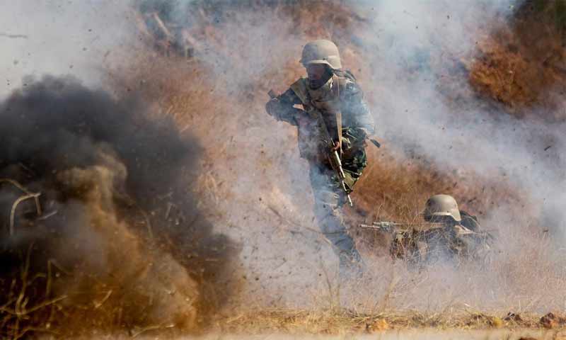 Personnel of the Syrian regime forces on training by Russian officers in the surrounding of Damascus – September 24, 2019 (Канал специального назначения on Telegram)