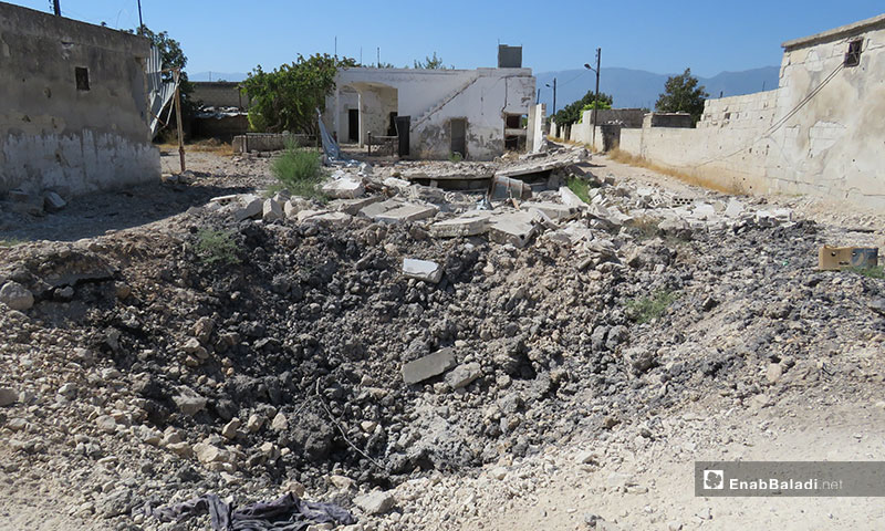 Inside the depopulated village of Hawash in al-Ghab Plain, rural Ham – October 2, 2019 (Enab Baladi)