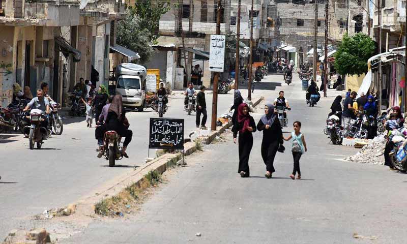 A glimpse at the social life in al-Rastan city of Homs northern countryside, June 23, 2018 (SANA)