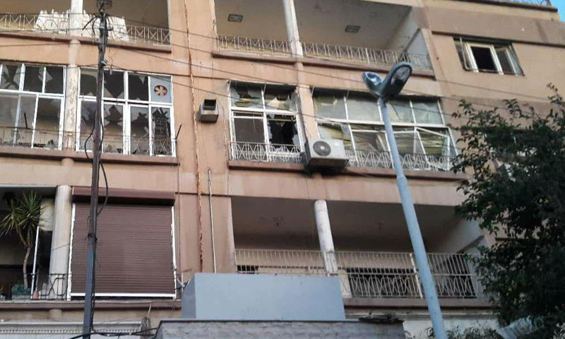 The Islamic Jihad Palestinian leader’s house targeted by Israeli airstrikes in Syria on 12 November 2019. (SANA)